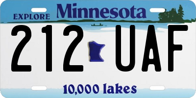 MN license plate 212UAF