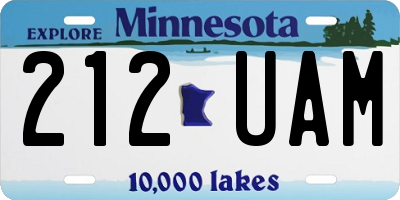 MN license plate 212UAM