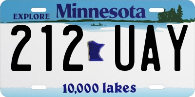 MN license plate 212UAY