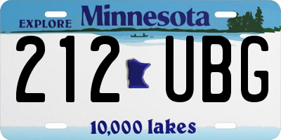 MN license plate 212UBG