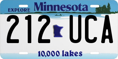 MN license plate 212UCA