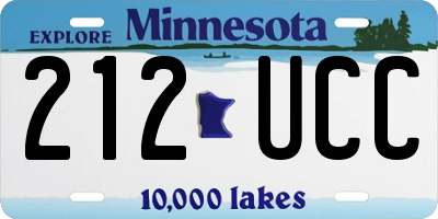 MN license plate 212UCC
