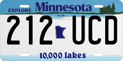 MN license plate 212UCD