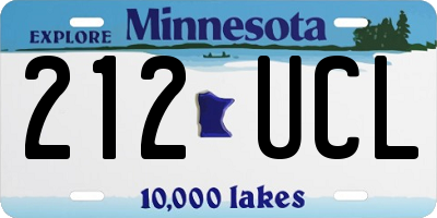 MN license plate 212UCL