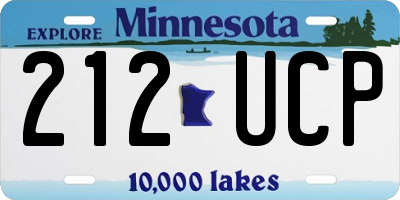 MN license plate 212UCP
