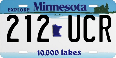 MN license plate 212UCR