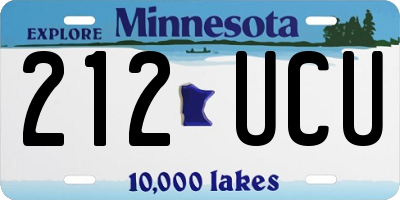 MN license plate 212UCU