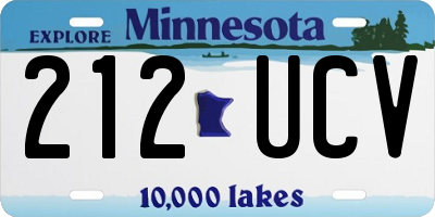 MN license plate 212UCV