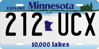 MN license plate 212UCX