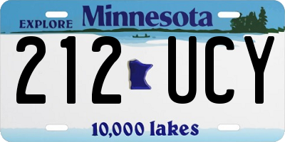 MN license plate 212UCY