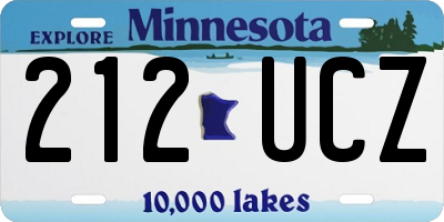 MN license plate 212UCZ
