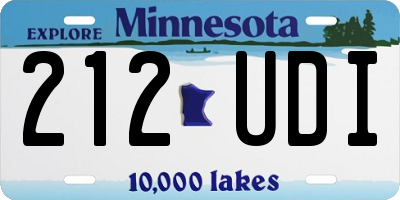 MN license plate 212UDI