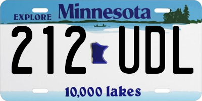 MN license plate 212UDL