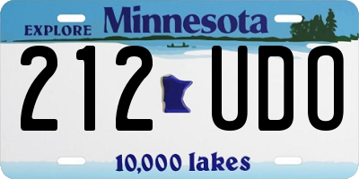 MN license plate 212UDO