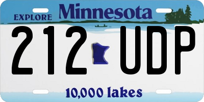 MN license plate 212UDP