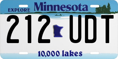 MN license plate 212UDT