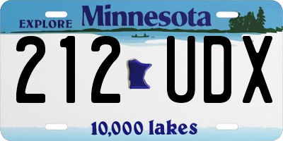 MN license plate 212UDX