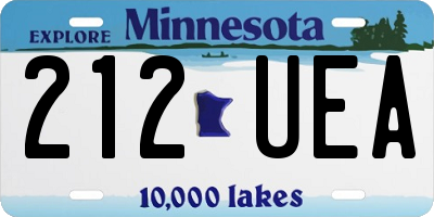 MN license plate 212UEA