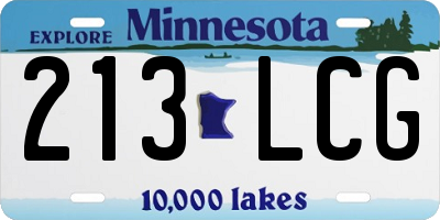 MN license plate 213LCG