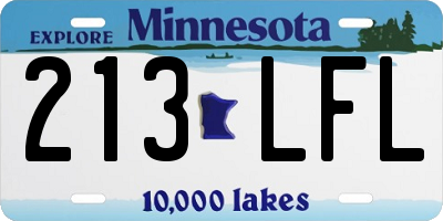 MN license plate 213LFL
