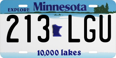 MN license plate 213LGU