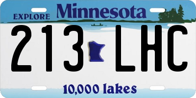 MN license plate 213LHC