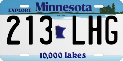 MN license plate 213LHG