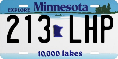 MN license plate 213LHP