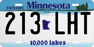 MN license plate 213LHT