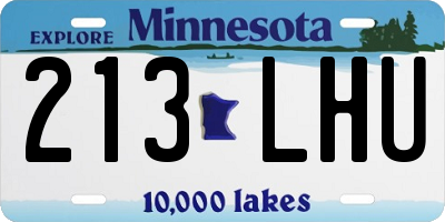 MN license plate 213LHU