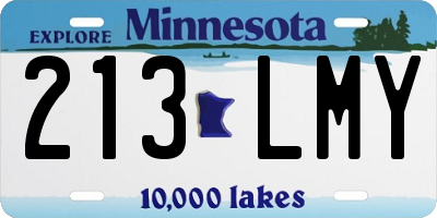 MN license plate 213LMY