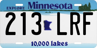 MN license plate 213LRF
