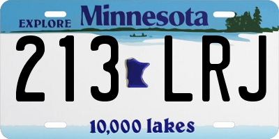 MN license plate 213LRJ