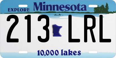 MN license plate 213LRL