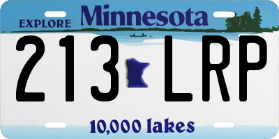 MN license plate 213LRP