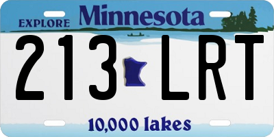 MN license plate 213LRT