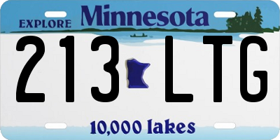 MN license plate 213LTG