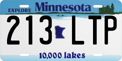 MN license plate 213LTP