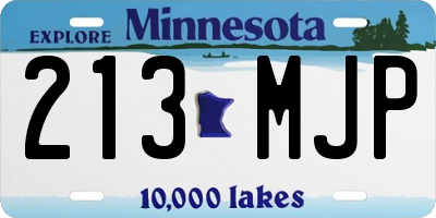 MN license plate 213MJP