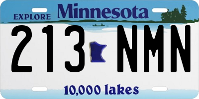 MN license plate 213NMN