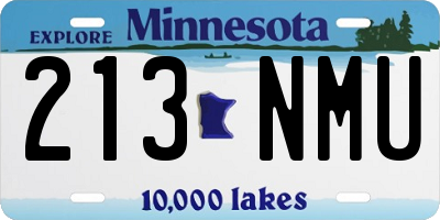 MN license plate 213NMU