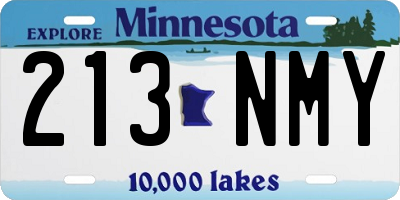 MN license plate 213NMY