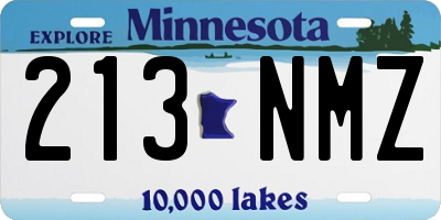 MN license plate 213NMZ