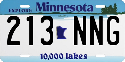 MN license plate 213NNG