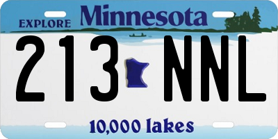 MN license plate 213NNL