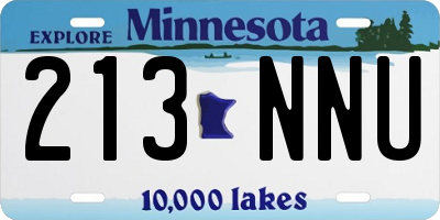 MN license plate 213NNU