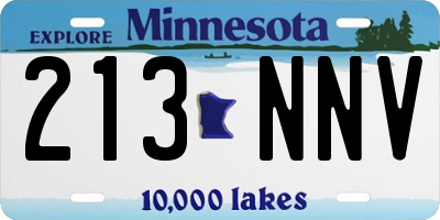 MN license plate 213NNV
