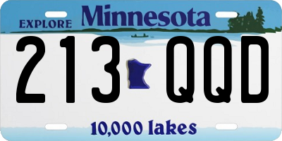 MN license plate 213QQD