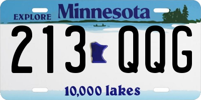 MN license plate 213QQG