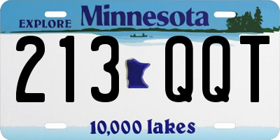 MN license plate 213QQT